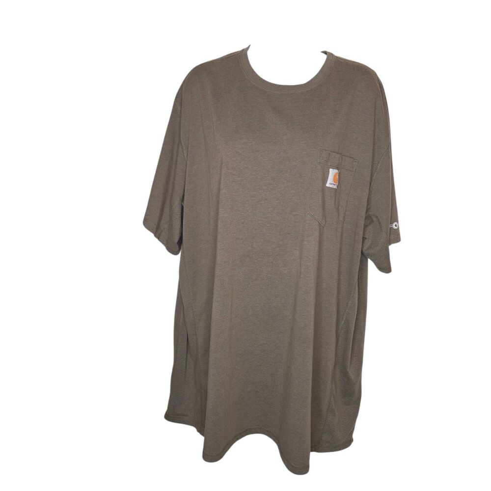 Carhartt Men’s Force Relaxed Fit Short Sleeve Pocket T-Shirt 2XL Tall Basil Heat